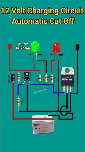 12V Battery Charging Circuit with Automatic Cut Off | TL431 & IRFZ44N Auto Charger | DIY Electronics