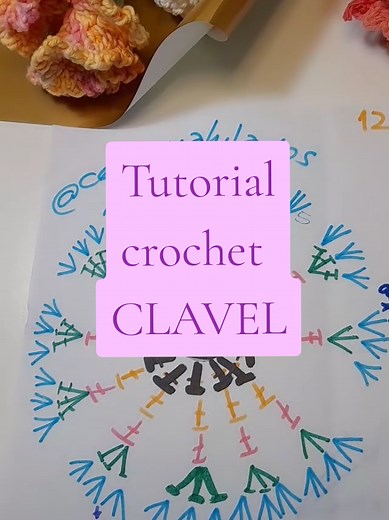 Tutorial paso a paso de crochet: Clavel