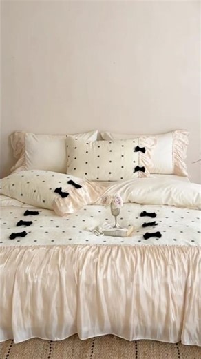 Soft French Style 50s Double Yarn Long Staple Cotton Ruffle Bedding Sheet Set