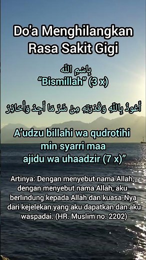 Doa Menghilangkan rasa sakit gigi