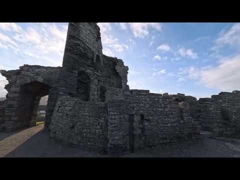 POV. Aberystwyth Castle on a rare sunny day in December