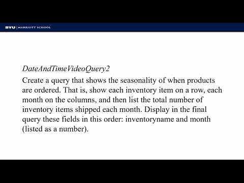 Access Query Date and Time Video