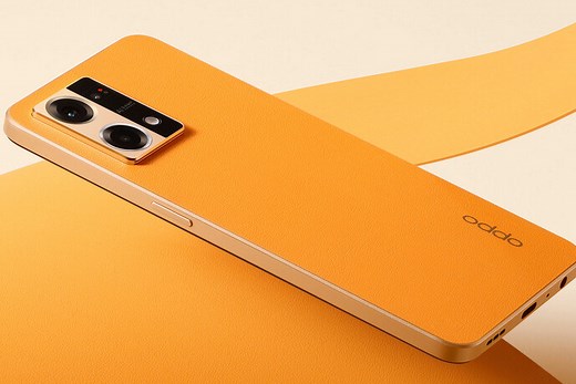 OPPO Reno7: pantalla AMOLED por delante, cuero naranja y una cámara microscópica por detrás