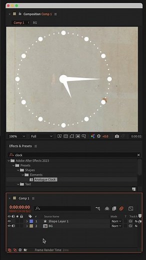 Analogue Clock in After Effects