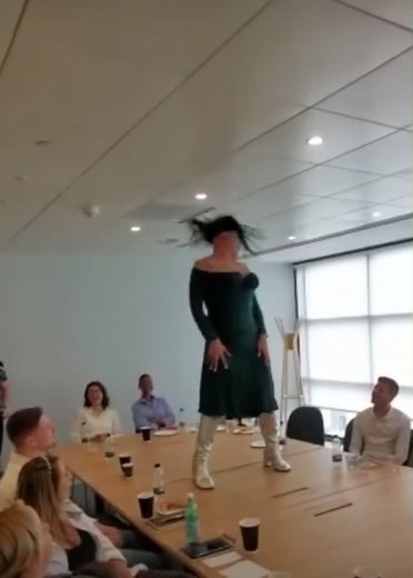 Dance Performance on Table Captivates Audience