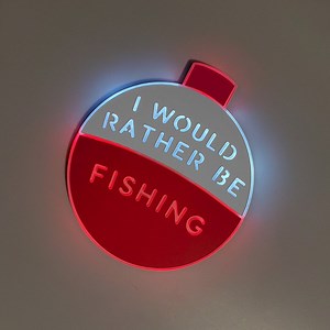 Edge Lit Fishing Bobber LED Sign: Neon-like Fishing Art - Etsy