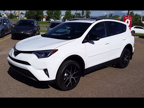 2018 Toyota Rav4 SE AWD in Alpine White Review and Walk Around Test Drive