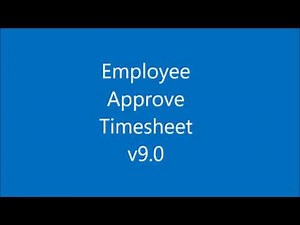 Employee Approve Timesheet