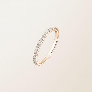 14K Rose Gold Diamond Stackable Wedding Ring Band - Etsy