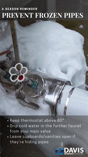 It's just another weekend in the South. That means wild temperature swings and potential for frozen pipes! Don't be caught off guard and take steps to prevent major damage! | Davis Insurance | Facebook