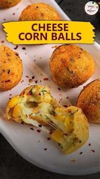 फ्रोझन चीज कॉर्न बॉल | Crispy Cheese Corn Balls Recipe #frozenrecipes #cheesecornballs #iplspecial