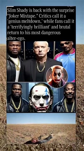 Eminem Drops “Joker Mixtape” — His Most Terrifying Music Return Ever 🤡🔥 #eminem #shorts #music #news