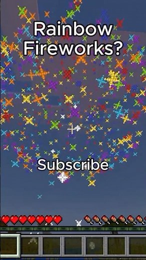How to make rainbow fireworks in Minecraft!
