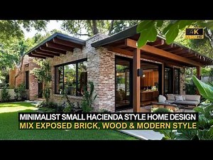 These Small Hacienda Style Homes Mix Exposed Brick, Wood & Modern Minimalist Style