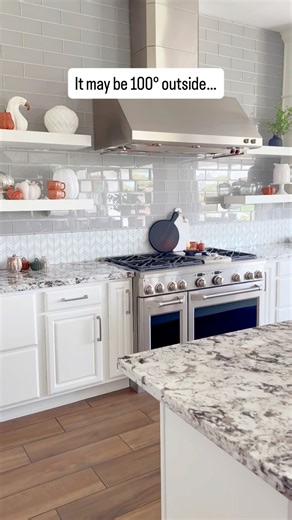 It may be 100° outside, but inside it’s cool and cozy and smells like pumpkin spice! 🫶🏻🍂🕯️🧡☕️ Comment FALL for links! I started setting up some Fall decor touches in my kitchen. I haven’t finished deciding yet on how I’m going to arrange all the pumpkins and decor items. I usually take a few weeks to see how it all feels and then rearrange a few times. Anyone else? I also will scour the Internet and stores for any new Fall items that I must have and incorporate them, too! I haven’t seen any