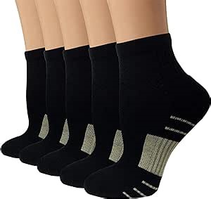 Iseasoo Copper Ankle Compression Socks - Low Cut Arch Support Socks for Men & Women, Running, Nurses, Plantar Fasciitis Socks