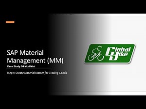 SAP Materials Management | Step 01: Create Material Master for Trading Goods | Windows