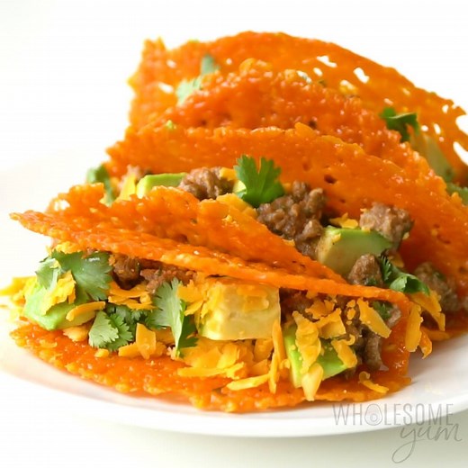 582K views · 190 reactions | Crispy keto low carb cheese taco shells are quick and easy to make for taco night! GET THE RECIPE => https://www.wholesomeyum.com/keto-cheese-taco-shells/ | Wholesome Yum - Easy Healthy Recipes | Facebook