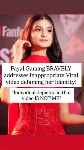 Jeevika Singh on Instagram: "Payal Gaming BRAVELY addresses Inappropriate Viral video defaming her Identity! “Individual depicted in that video IS NOT ME” MORE POWER TO PAYAL for speaking! Payal Gaming has spoken with remarkable courage about an inappropriate viral video that is being falsely associated with her online. In a heartfelt Instagram statement, Payal shared that she never imagined having to speak publicly about something so deeply personal. Over the past few days, a video has been cir