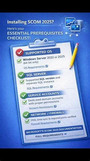 #SCOM 2025 #MicrosoftSCOM #ITOperations #Monitoring #SystemCenter #ITAdmin #SQLServer #Prerequisites