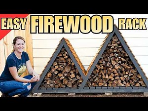 DIY Outdoor Firewood Rack - Fast, Easy Build!