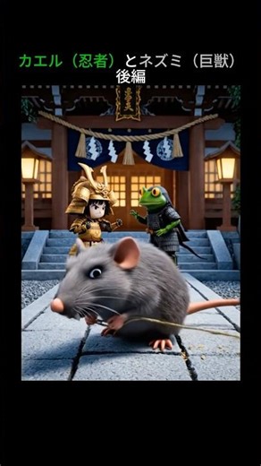 【Day79】共闘の結末ちび侍×カエル忍者──巨大ネズミ撃退作戦・後編 / Little Samurai & Frog Ninja: Final Strike