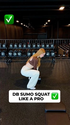 How to PROPERLY Dumbbell Sumo Squat (TRY THIS!) #legs #glutes #fitnessmotivation
