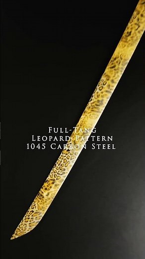 Unleash the Wild: Musha Hyoujin Leopard Print Katana