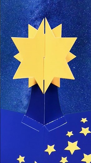 七夕のポップアップカード 星が飛び出すカード ７月７日 #Shorts