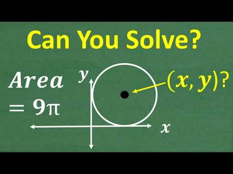 Area = 9π… Where Is the Center? (x, y)