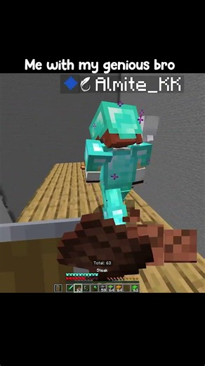 Me with my genius bro #minecraft