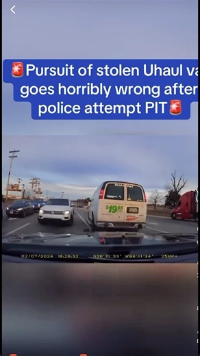 STOLEN U-HAUL POLICE CHASE ENDED BAD #stolencar #policechase #mustwatch #highspeedchase