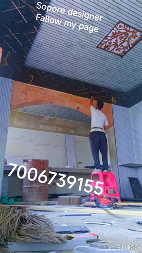 #viralinstareels#by #soporeinteriordesigner #installation #flutedpanel # wall&celing #fallowers | Aayaz Najar