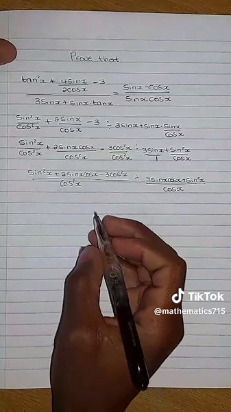 Mathematics Prove Question from Free State Exam