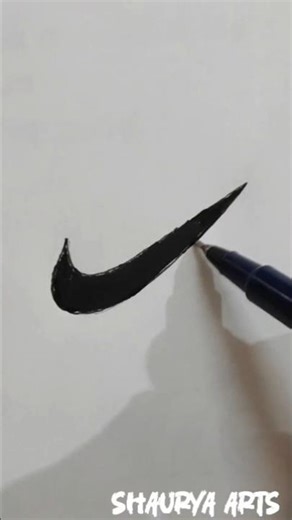 How to draw Nike logo. #drawing #art
