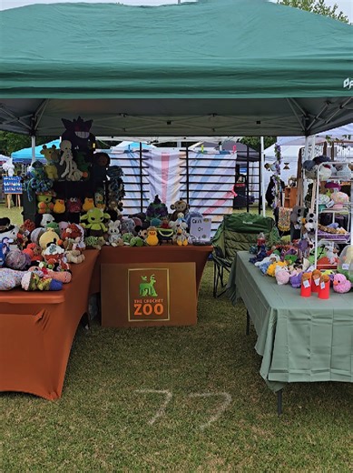 Come on out friends! I tagged the location to find it. We are here until 6pm! #thecrochetzoo #crochet #festival #festivalseason #festivals
