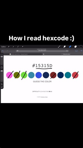 Dreamy Daisy Creative on Instagram: "I GOT A LOT OF “OMG HOW DID YOU DO THAT???” And to that I say HERES HOW I READ HEXCODE first two letters/numbers are red, next two are green and last two are blue. Then the amount of colour is from 1-9 and then even higher is A-F. The brightness of the colour depends on how high the RGB is, so #000000 is black and #FFFFFF is white! Soo that means the higher the number/letter the brighter/whiter the color!"