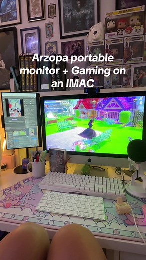 Having a second Monitor for my imac has been a game changer!!! I struggled so much to find a monitor that would connect to mac without any extra things and i honestly did not think it would ever be possible unless it was an ipad. Arzopa has really impressed me with this monitor. It is sturdy, sleek and easy to set up. What more can you ask for?! I am so happy and grateful that they noticed me 😭😭 i had been saving my paychecks to get this!! Did i mention it also works on the ps5? 👀 Also Plz do