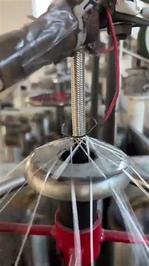the process of winding thin metal wire #shorts