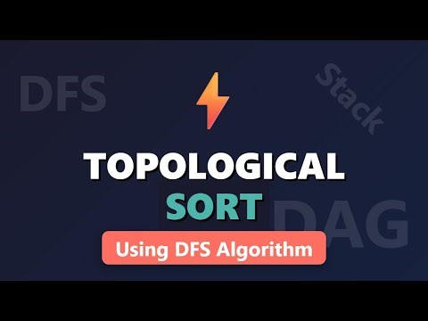 Topological Sort Using DFS (Graph Algorithms Tutorial)