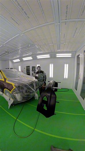 It’s a trip to be able to see your body filler through your uv primer. But it has to be that way. The uv light has to be able to go all the way through. Never spray your uv primer so it’s fully covered. You will never cure it. •Link in bio to visit my online store•#paint #bodyshop #bluecollar #painting #satisfying #autobody #car #truck | Inline Paint & Body