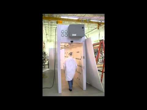 Air shower tunnel with photo eye activation