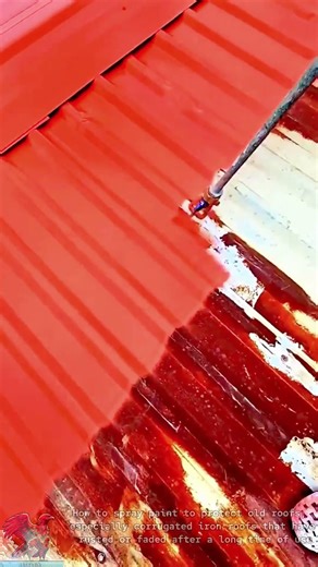 Effective Old Roof Rust-Proof Painting #tools #shorts #viral #creative