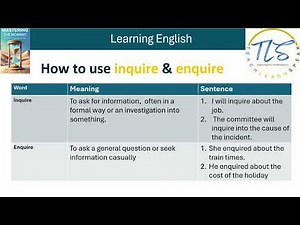 Inquire vs. Enquire Simple Difference for English Beginners Explained