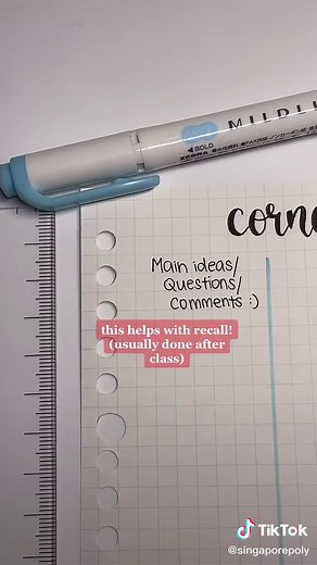 do you use the Cornell note-taking method? it’s really effective!! 🤩#speye #fyp #educationtiktok #notes