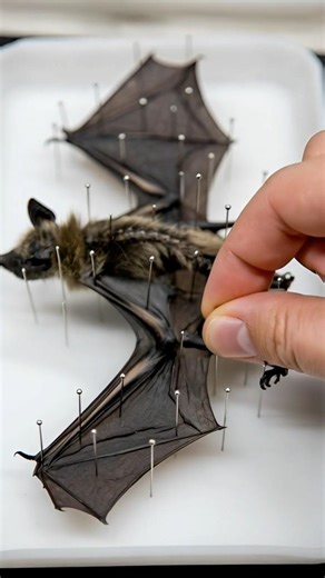 Bat Skeleton Time-Lapse | Nature Cleaning Experiment