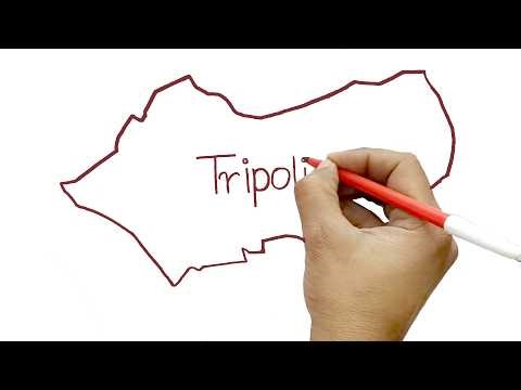 How to Draw a Tripoli Map step by step || Capital Map of Libya
