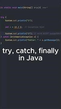 Was ist try/catch in Java ? #coding #codingtips #developer #javabeginner #java