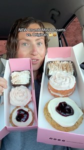 4.2K views · 1.1K reactions | CRUMBL’S NEW MINI DESSERTS VS. REGULAR SIZE! which ones look better to you?  @crumbl #crumbl #crumblcookies #newfood #fastfood #cookies #dessert #cake #tresleches #strawberrycake #blueberry #cheesecake #cookiereview #minifood #vanillacake #tastetest #crumblreview #memorialday #snacks #snackreview | Morgan Chomps | Facebook