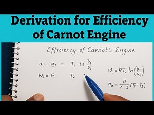 derivation for efficiency of carnot engine|| lecture 4||physics//in hindi